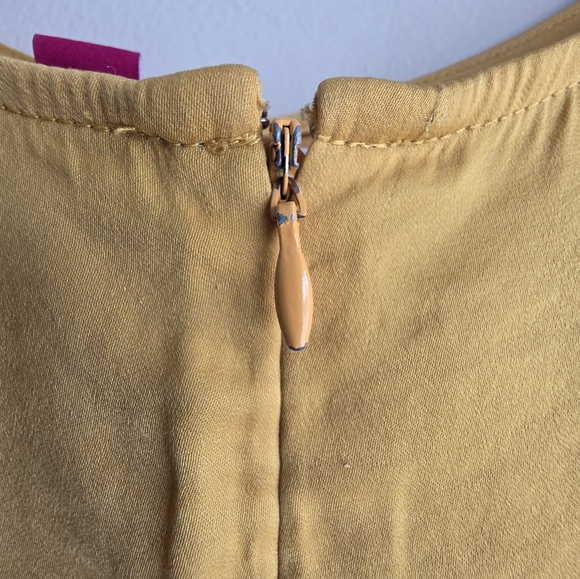 Vince Camuto Mustard Tie-Front Blouse - Picture 10 of 10